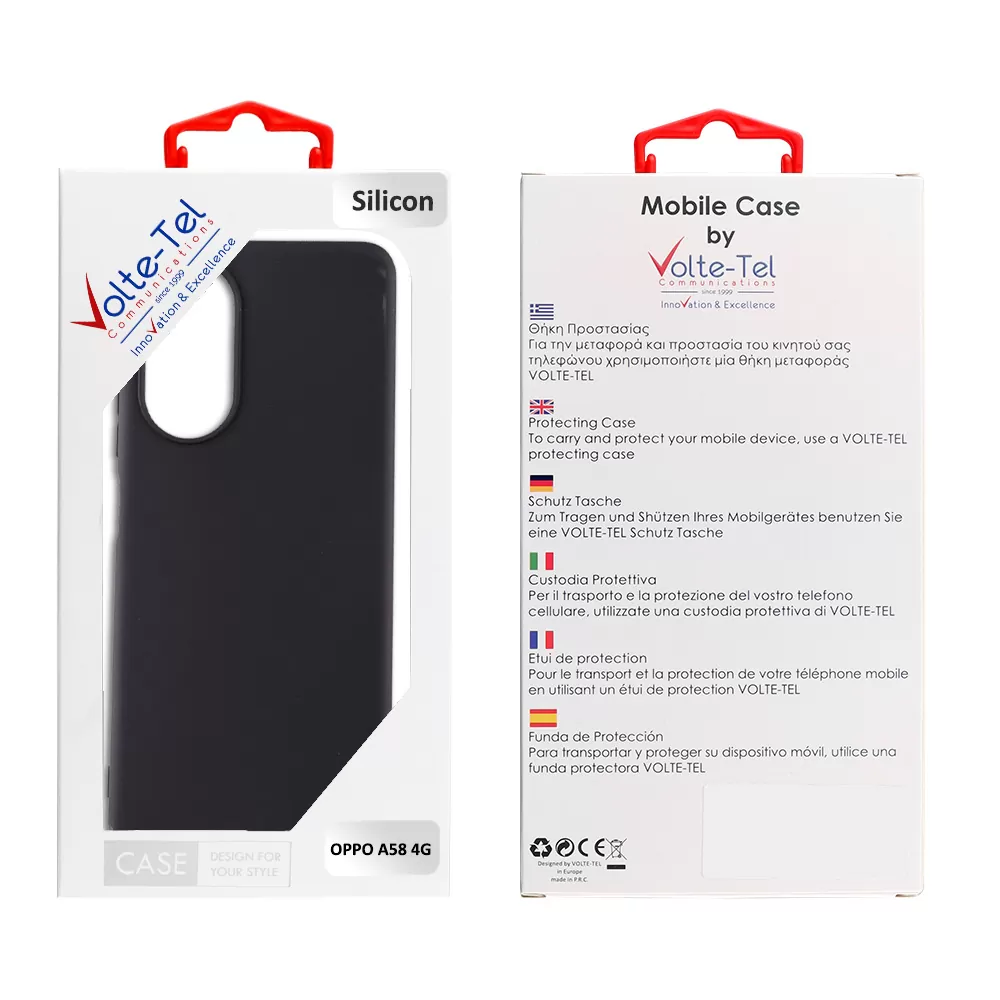 VOLTE-TEL SILICON TPU ΘΗΚΗ OPPO A58 4G 6.72in  CAMERA GUARD BLACK