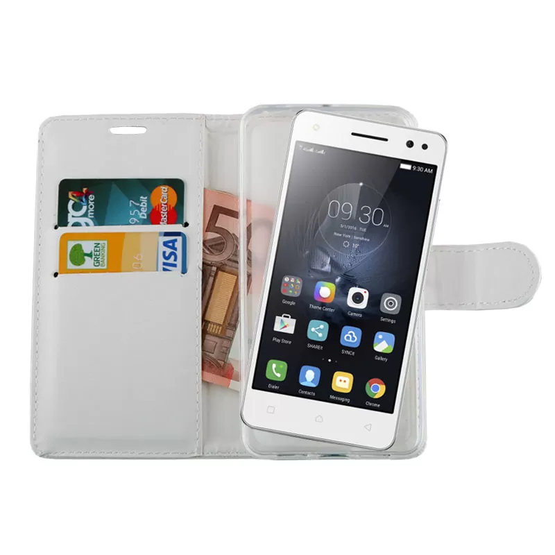 VOLTE-TEL ΘΗΚΗ LENOVO VIBE S1 LEATHER PU -BOOK STAND WHITE - Image 3