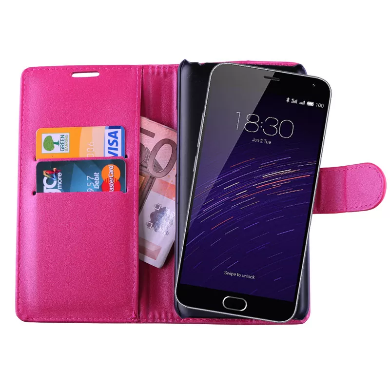 VOLTE-TL PU ΘΗΚΗ MEIZU M2 NOTE LEATHER BOOK-STAND PINK - Image 3
