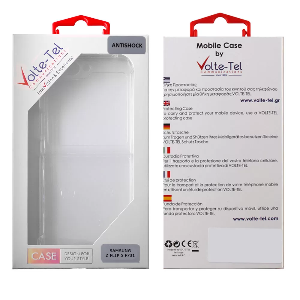 VOLTE-TEL ANTISHOCK AIR TPU ΘΗΚΗ SAMSUNG Z FLIP 5 5G F731 6.7in  BACK-FRONT ΔΙΑΦΑΝΗ - Image 2