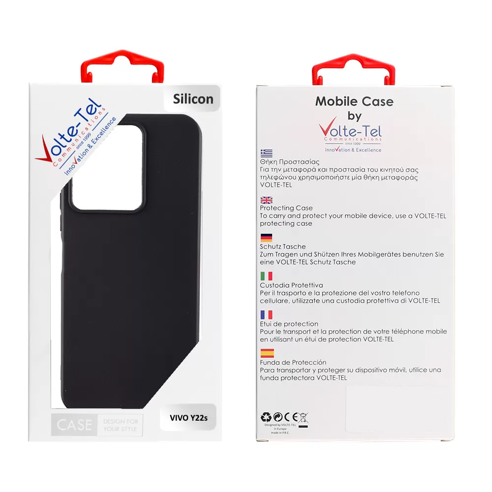 VOLTE-TEL SILICON TPU ΘΗΚΗ VIVO Y22/Y22s 6.55in  CAMERA GUARD BLACK - Image 2