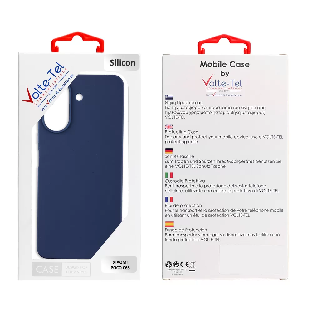 VOLTE-TEL SILICON TPU ΘΗΚΗ XIAOMI POCO C65/ POCO M6 5G 6.74in  CAMERA GUARD BLUE - Image 2