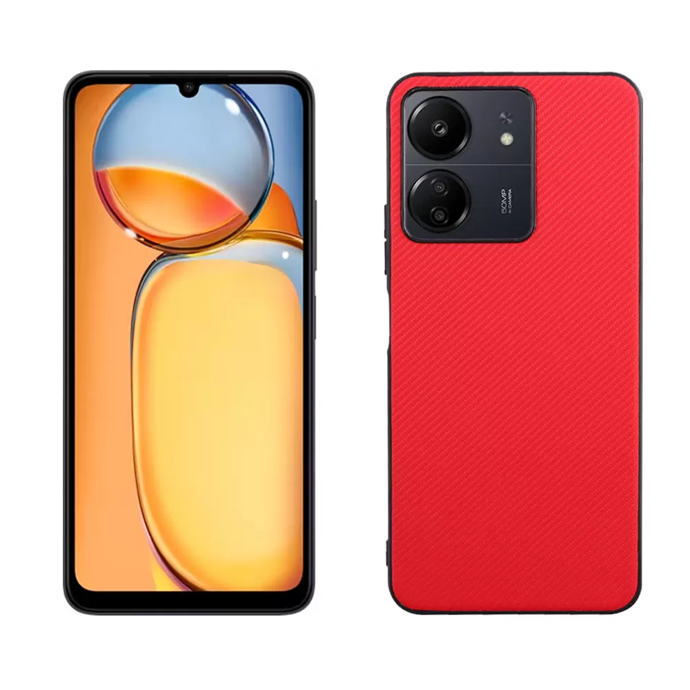 VOLTE-TEL CARBON LIFT ΘΗΚΗ XIAOMI REDMI 13C 4G/5G 6.74in  CAMERA GUARD PROTECTION RED - Image 5
