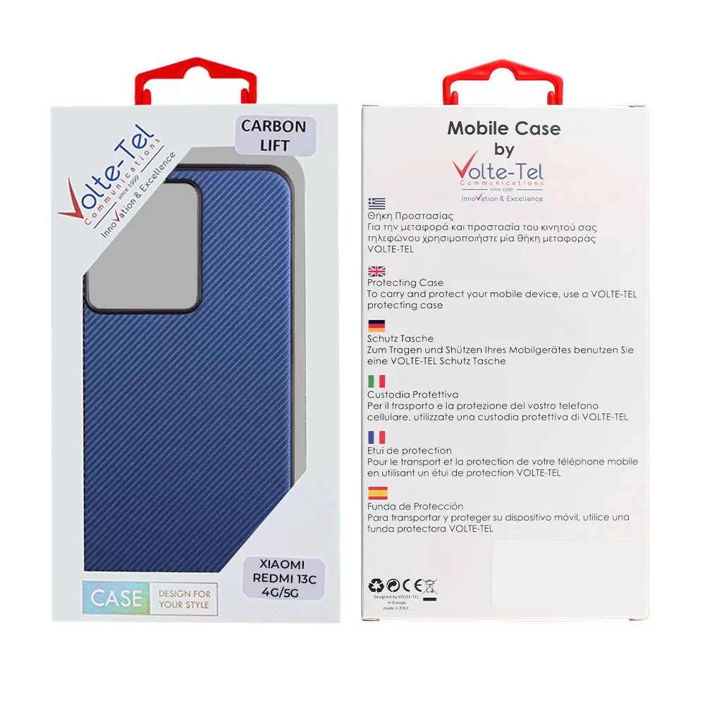 VOLTE-TEL CARBON LIFT ΘΗΚΗ XIAOMI REDMI 13C 4G/5G 6.74in  CAMERA GUARD PROTECTION BLUE - Image 2