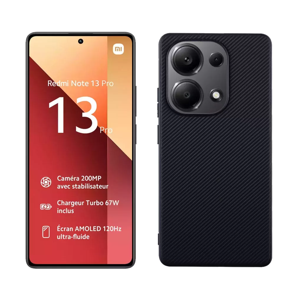 VOLTE-TEL CARBON LIFT ΘΗΚΗ XIAOMI REDMI NOTE 13 PRO 4G 6.67in  CAMERA GUARD BLACK - Image 5