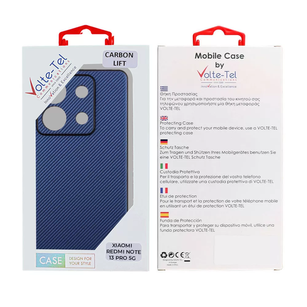 VOLTE-TEL CARBON LIFT ΘΗΚΗ XIAOMI REDMI NOTE 13 PRO 5G 6.67in  FULL CAMERA PROTECTION BLUE - Image 2