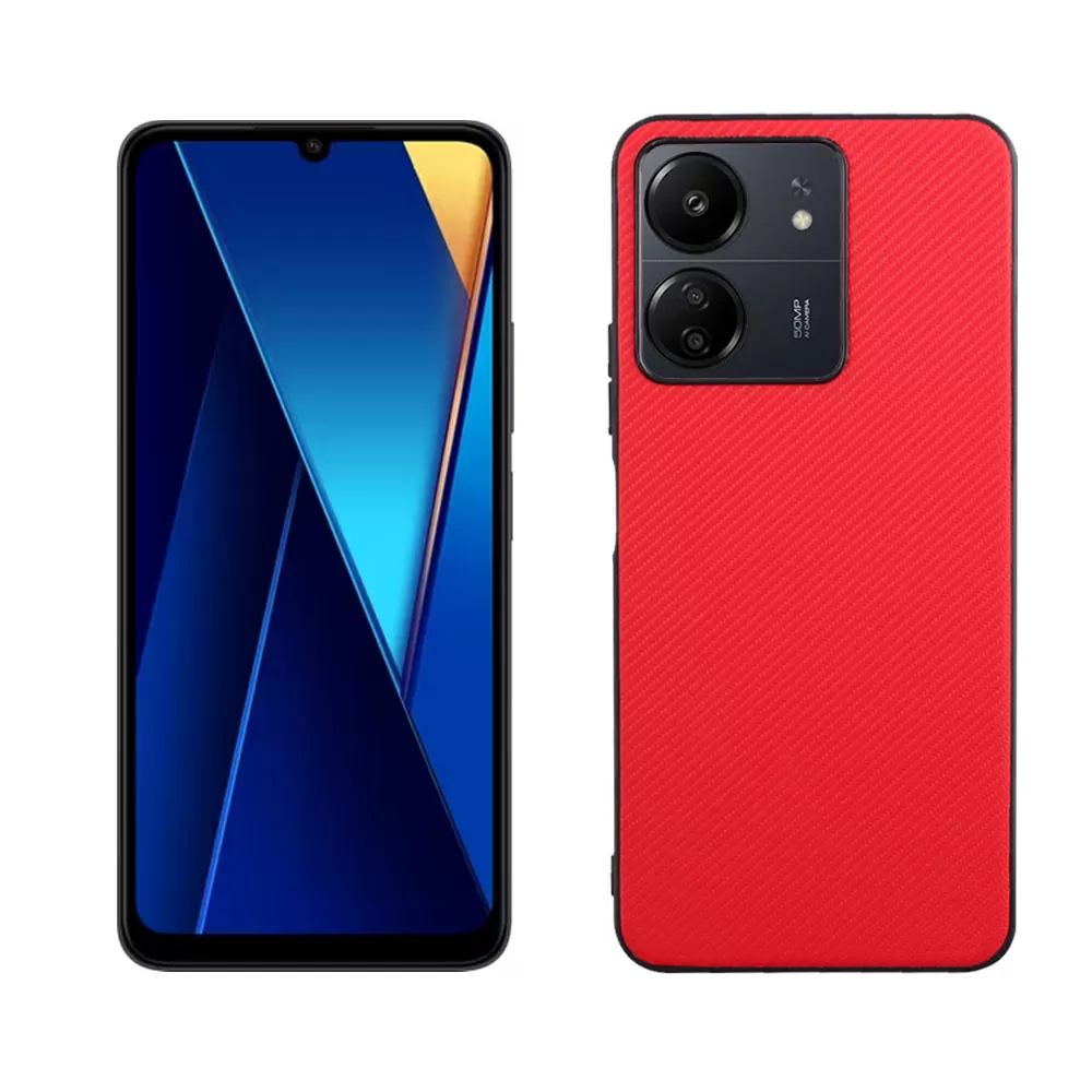 VOLTE-TEL CARBON LIFT ΘΗΚΗ XIAOMI POCO C65/ POCO M6 5G 6.74in  CAMERA GUARD PROTECTION RED - Image 5