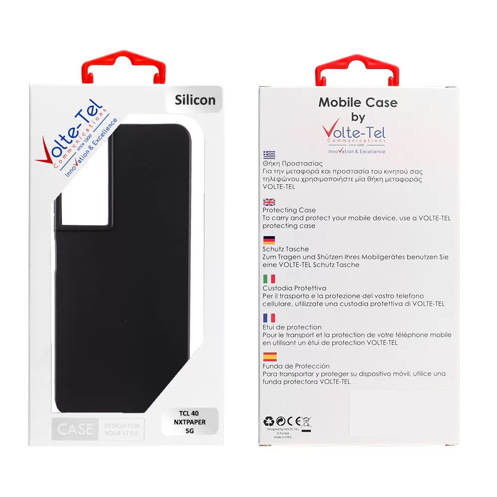 VOLTE-TEL SILICON TPU ΘΗΚΗ TCL 505 6.75in  CAMERA GUARD BLACK - Image 2