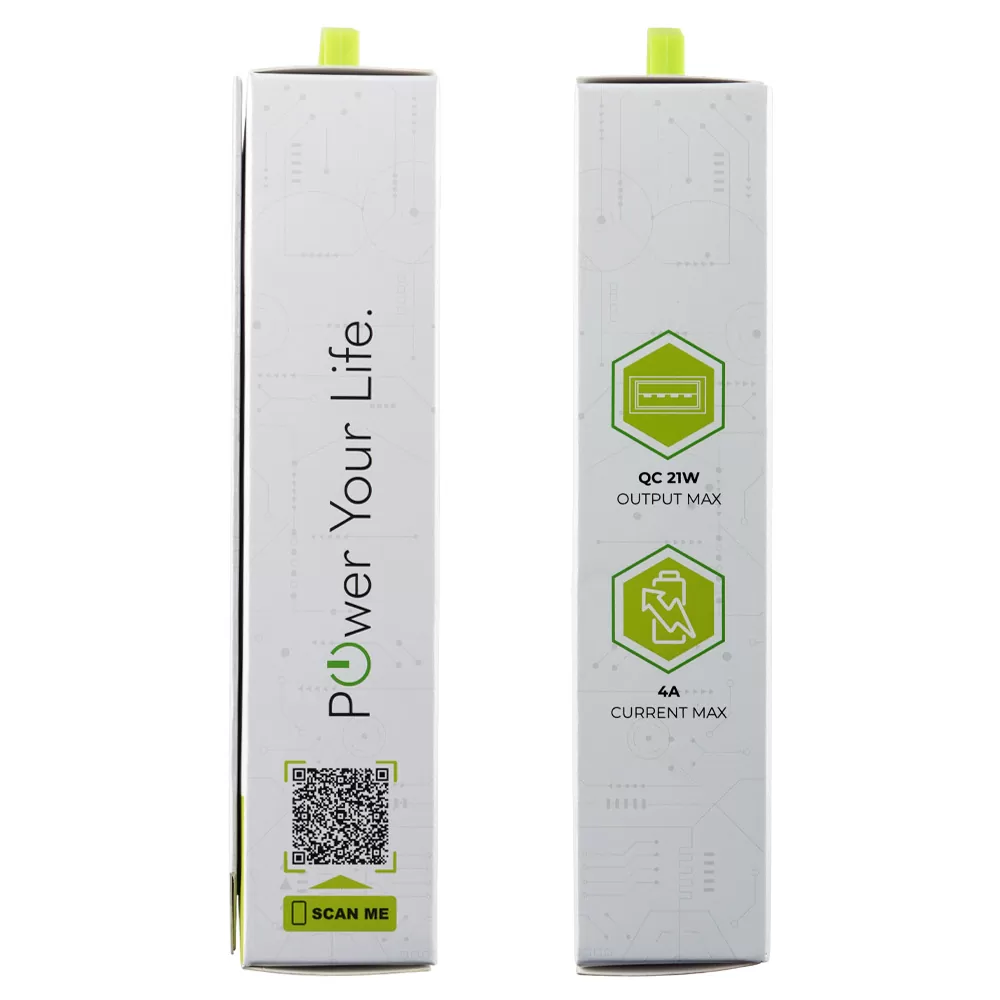 LIME USB-A 3.0 PD SUPER FAST TRAVEL QC 3.0 LTU22 4.0A 21W WHITE - Image 3