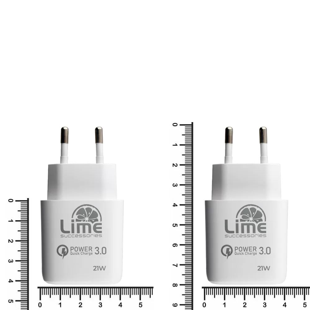 LIME USB-A 3.0 PD SUPER FAST TRAVEL QC 3.0 LTU22 4.0A 21W + BRAIDED ΚΑΛΩΔΙΟ ΦΟΡΤΙΣΗΣ-DATA 1m LBUL01 LIGHTNING WHITE - Image 12