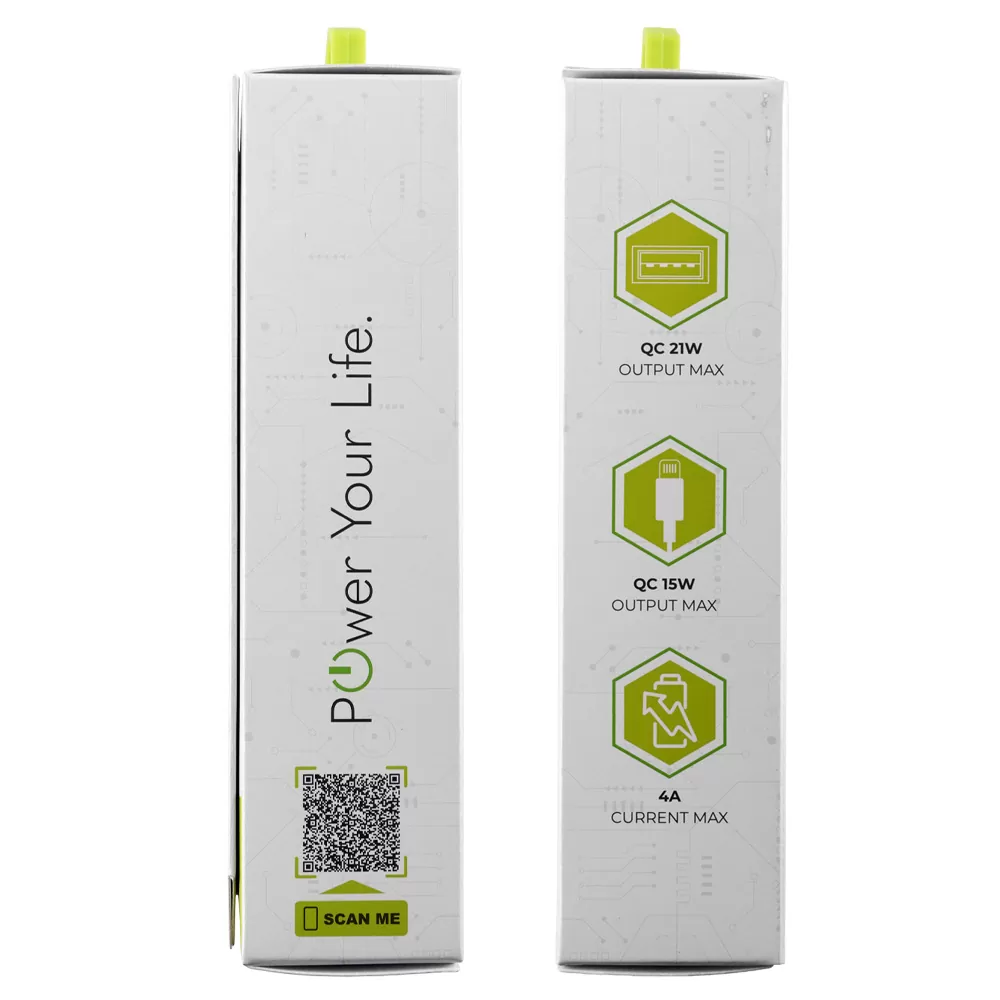 LIME USB-A 3.0 PD SUPER FAST TRAVEL QC 3.0 LTU22 4.0A 21W + BRAIDED ΚΑΛΩΔΙΟ ΦΟΡΤΙΣΗΣ-DATA 1m LBUL01 LIGHTNING WHITE - Image 3