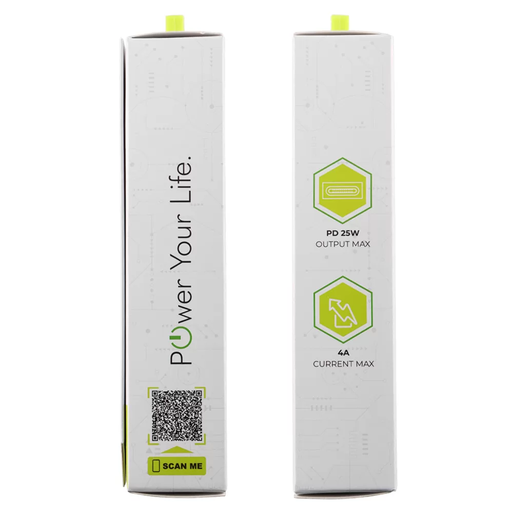 LIME USB-C MINI GAN PD 3.0 SUPER FAST TRAVEL LGC25W 5V 4.0A/ 9V 2.77A/ 12V 2.08A 25W WHITE - Image 3