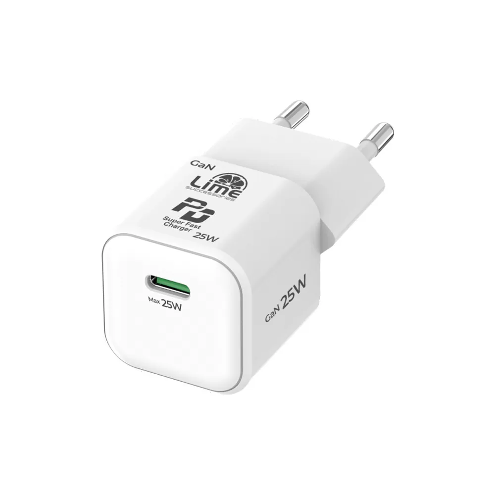 LIME TYPE C MINI GAN PD 3.0 SUPER FAST TRAVEL LGC25W 5V 4.0A/ 9V 2.77A 25W+ BRAIDED ΦΟΡΤΙΣΗΣ-DATA LBCL01 TYPE C TO LIGHTNING 30 - Image 13