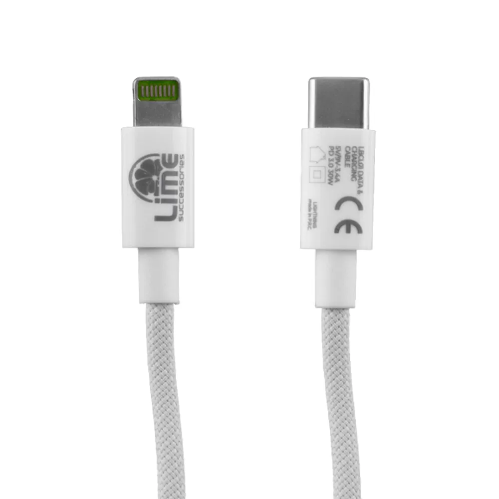 LIME TYPE C MINI GAN PD 3.0 SUPER FAST TRAVEL LGC25W 5V 4.0A/ 9V 2.77A 25W+ BRAIDED ΦΟΡΤΙΣΗΣ-DATA LBCL01 TYPE C TO LIGHTNING 30 - Image 5
