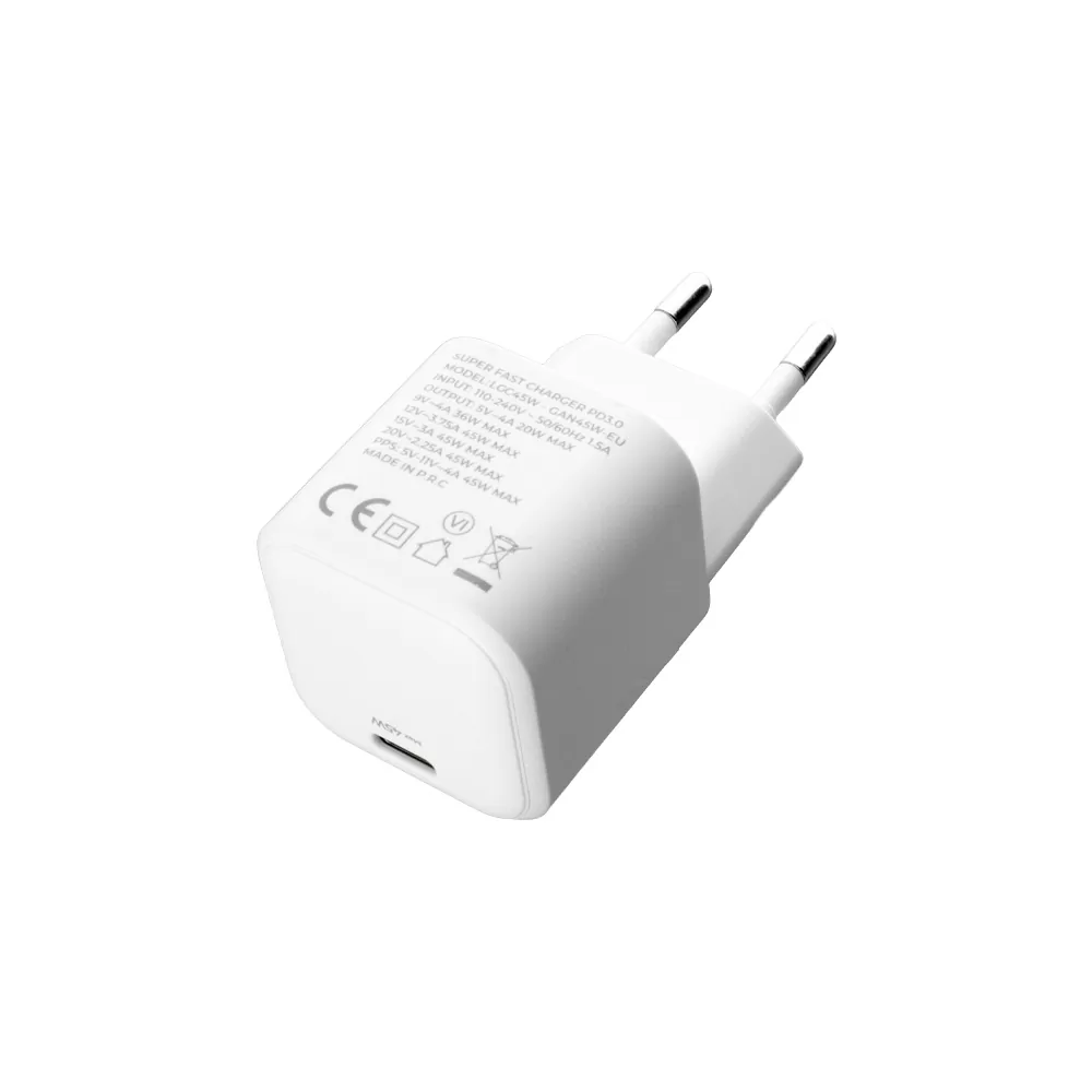 LIME TYPE C GAN PD 3.0 SUPER FAST TRAVEL QC 3.0 LGC45W 5V 4.0A /9V 4A 45W + ΦΟΡΤΙΣΗΣ-DATA LBCC01 TYPE C TO TYPE C 68W WHITE - Image 10
