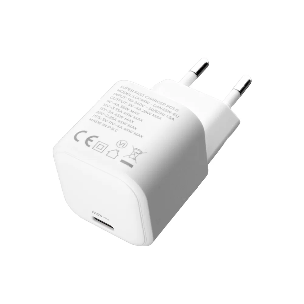 LIME TYPE C GAN PD 3.0 SUPER FAST TRAVEL QC 3.0 LGC45W 5V 4.0A /9V 4A/ 12V 3.75A/ 15V 3A/ 20V 2.25A 45W WHITE - Image 8