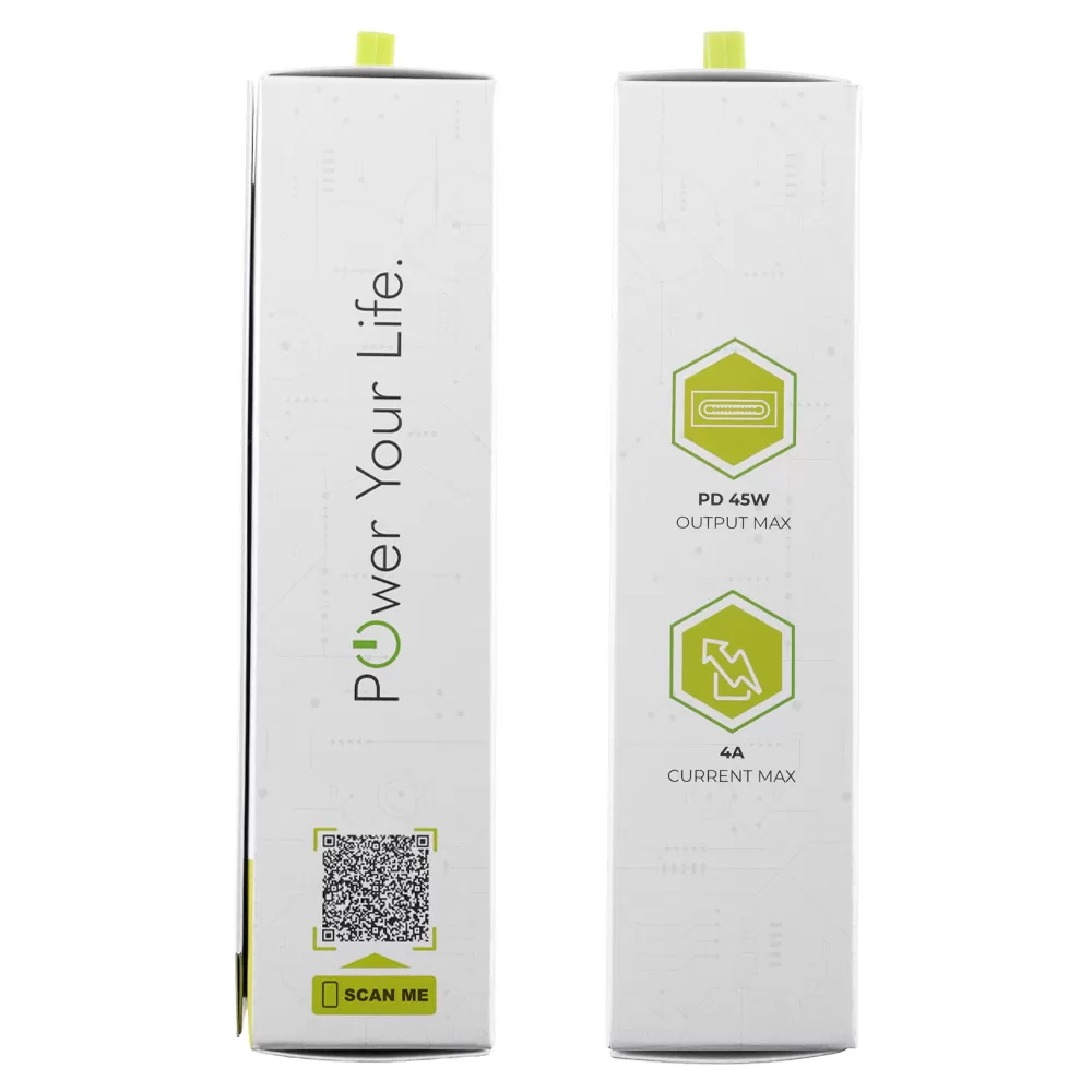LIME TYPE C GAN PD 3.0 SUPER FAST TRAVEL QC 3.0 LGC45W 5V 4.0A /9V 4A/ 12V 3.75A/ 15V 3A/ 20V 2.25A 45W WHITE - Image 3