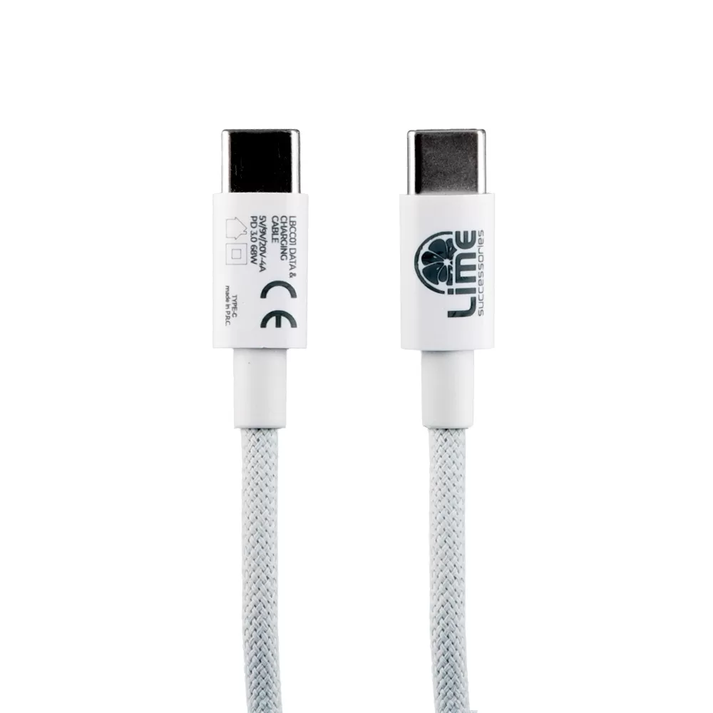 LIME TYPE C MINI GAN PD 3.0 SUPER FAST TRAVEL LGC25W 5V 4.0A/ 9V 2.77A 25W+ BRAIDED ΦΟΡΤΙΣΗΣ-DATA LBCC01 TYPE C TO TYPE C 68W - Image 5