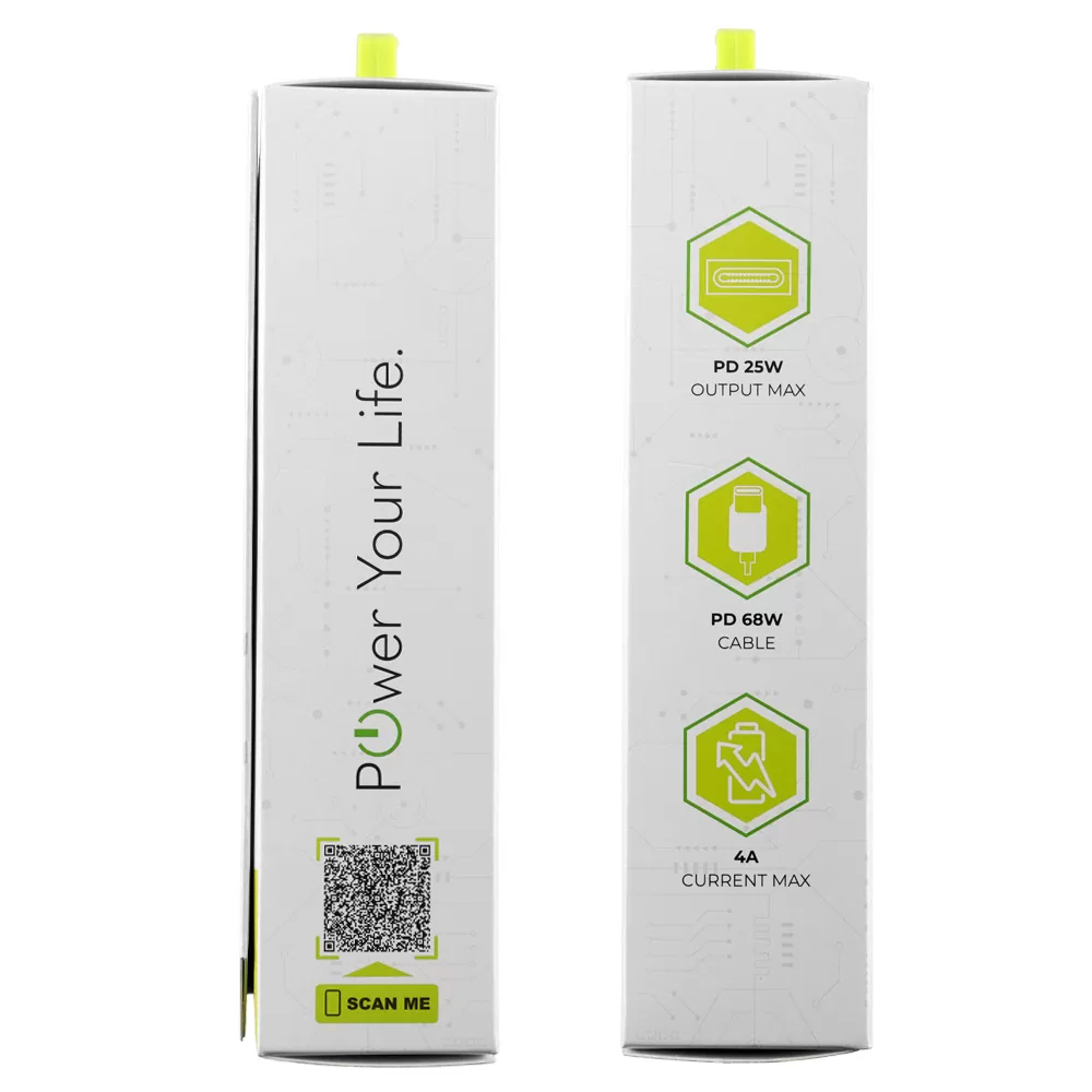 LIME TYPE C MINI GAN PD 3.0 SUPER FAST TRAVEL LGC25W 5V 4.0A/ 9V 2.77A 25W+ BRAIDED ΦΟΡΤΙΣΗΣ-DATA LBCC01 TYPE C TO TYPE C 68W - Image 3