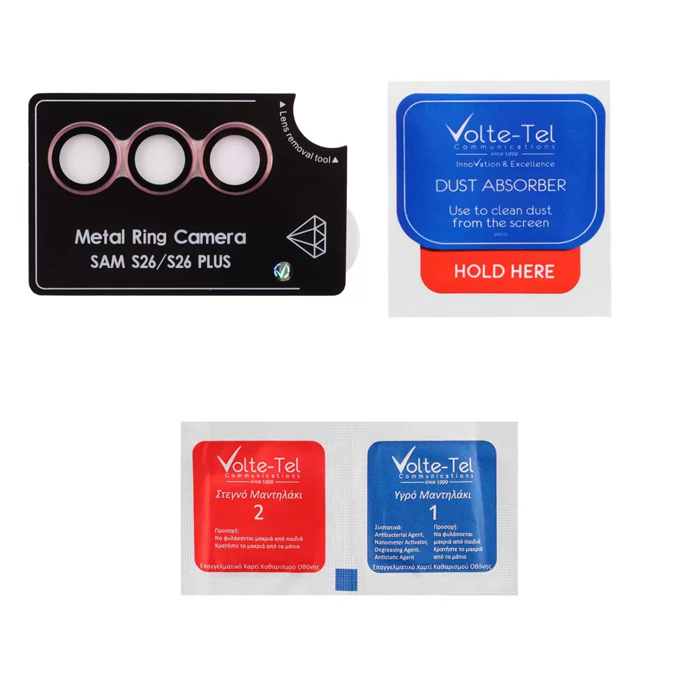VOLTE-TEL CAMERA GLASS COVER SAMSUNG S26 5G 6.3in 9H 0.30MM PREMIUM EASY APPLICATION PINK - Image 3