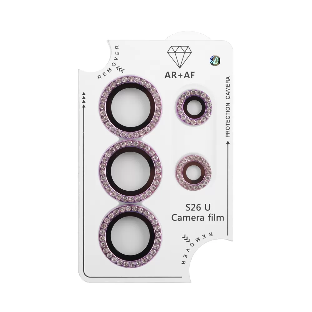 VOLTE-TEL CAMERA GLASS COVER SAMSUNG S26 ULTRA 5G 6.9in 9H 0.33MM EASY APPLICATION WITH STRASS LIGHT PURPLE - Image 4