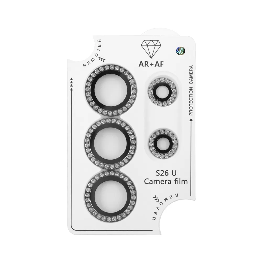 VOLTE-TEL CAMERA GLASS COVER SAMSUNG S26 ULTRA 5G 6.9in 9H 0.33MM EASY APPLICATION WITH STRASS BLACK - Image 4