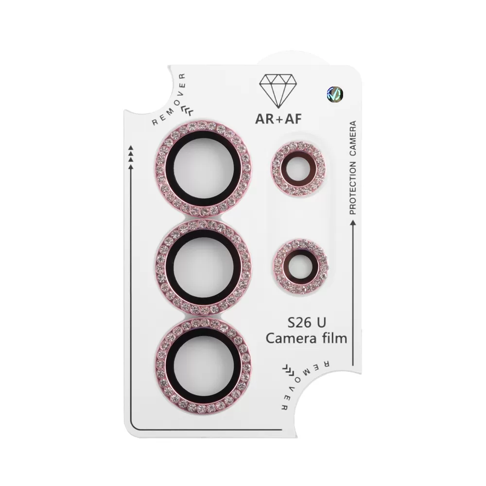 VOLTE-TEL CAMERA GLASS COVER SAMSUNG S26 ULTRA 5G 6.9in 9H 0.33MM EASY APPLICATION WITH STRASS PINK - Image 4