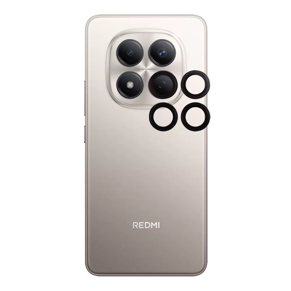 VOLTE-TEL CAMERA GLASS COVER XIAOMI REDMI NOTE 15 PRO 5G 6.77in 9H 0.30MM EASY APPLICATION BLACK - Image 5