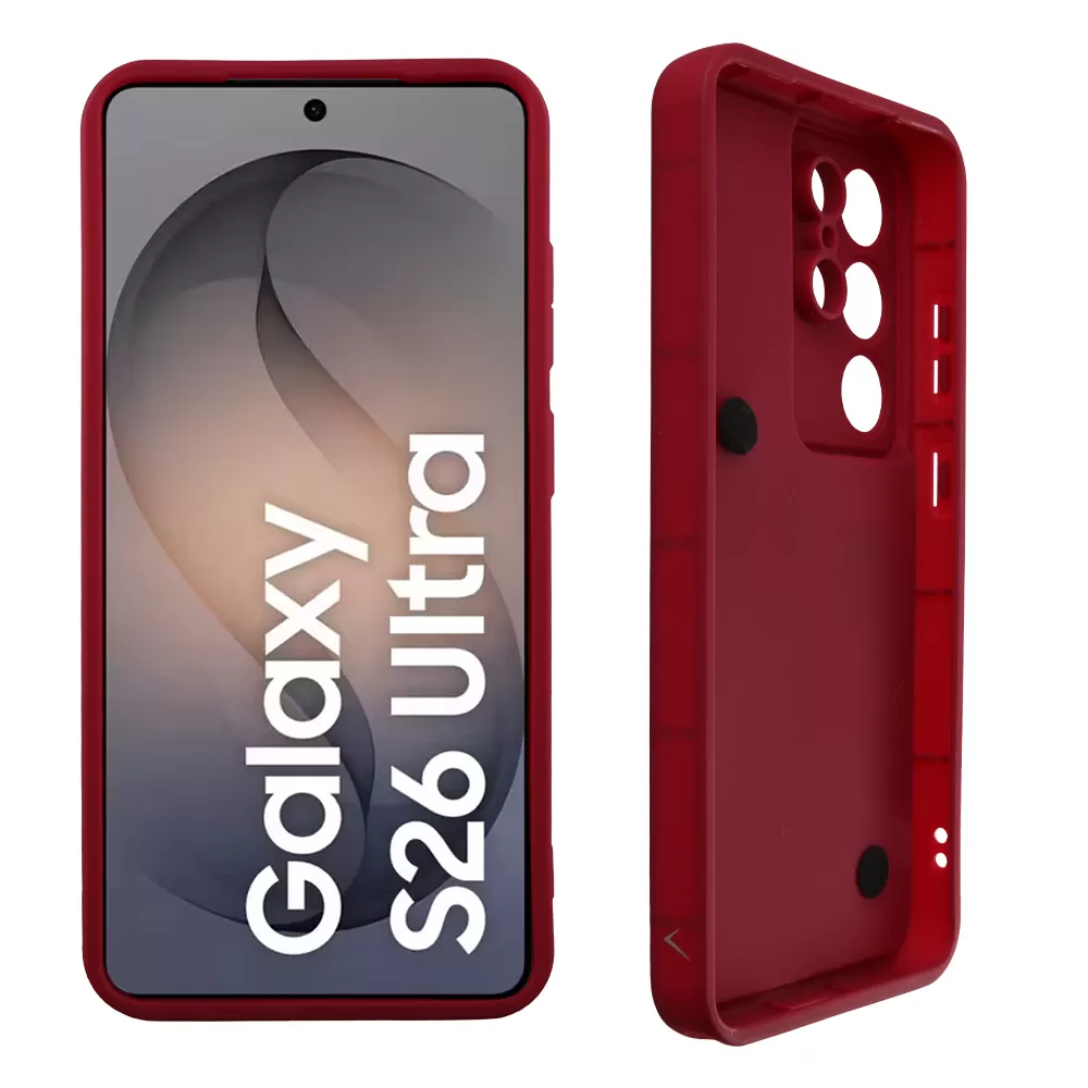 VOLTE-TEL SILICON TPU WITH STRAP ΘΗΚΗ SAMSUNG S26 ULTRA 5G 6.9in  FULL CAMERA PROTECTION BURGUNDY WITH RED HEARTS - Image 4