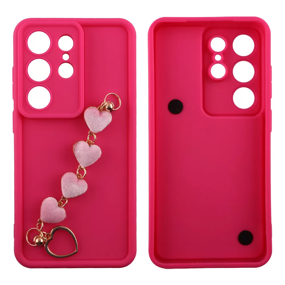 VOLTE-TEL SILICON TPU WITH STRAP ΘΗΚΗ SAMSUNG S26 ULTRA 5G 6.9in  FULL CAMERA PROTECTION PINK WITH PINK HEARTS - Image 3