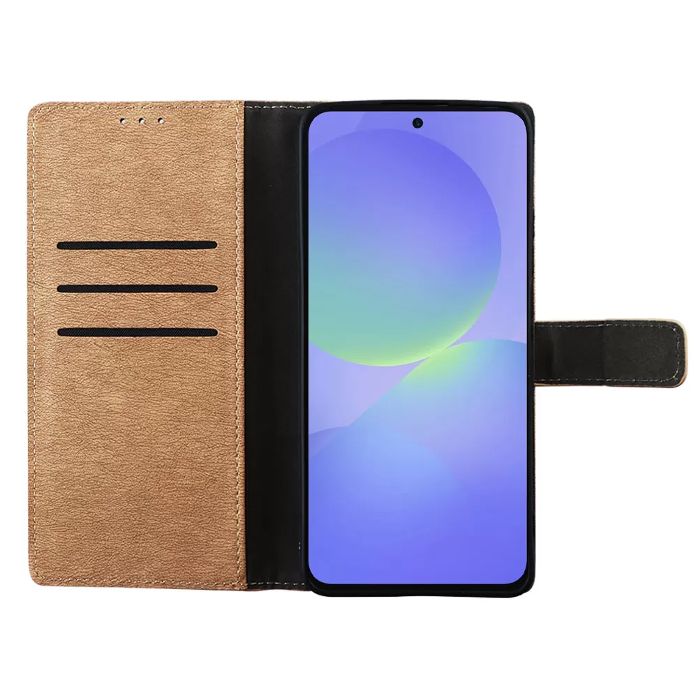 VOLTE-TEL ALLURE ΘΗΚΗ SAMSUNG A37 5G 6.7in  MAGNET BOOK STAND CLIP GOLD - Image 6
