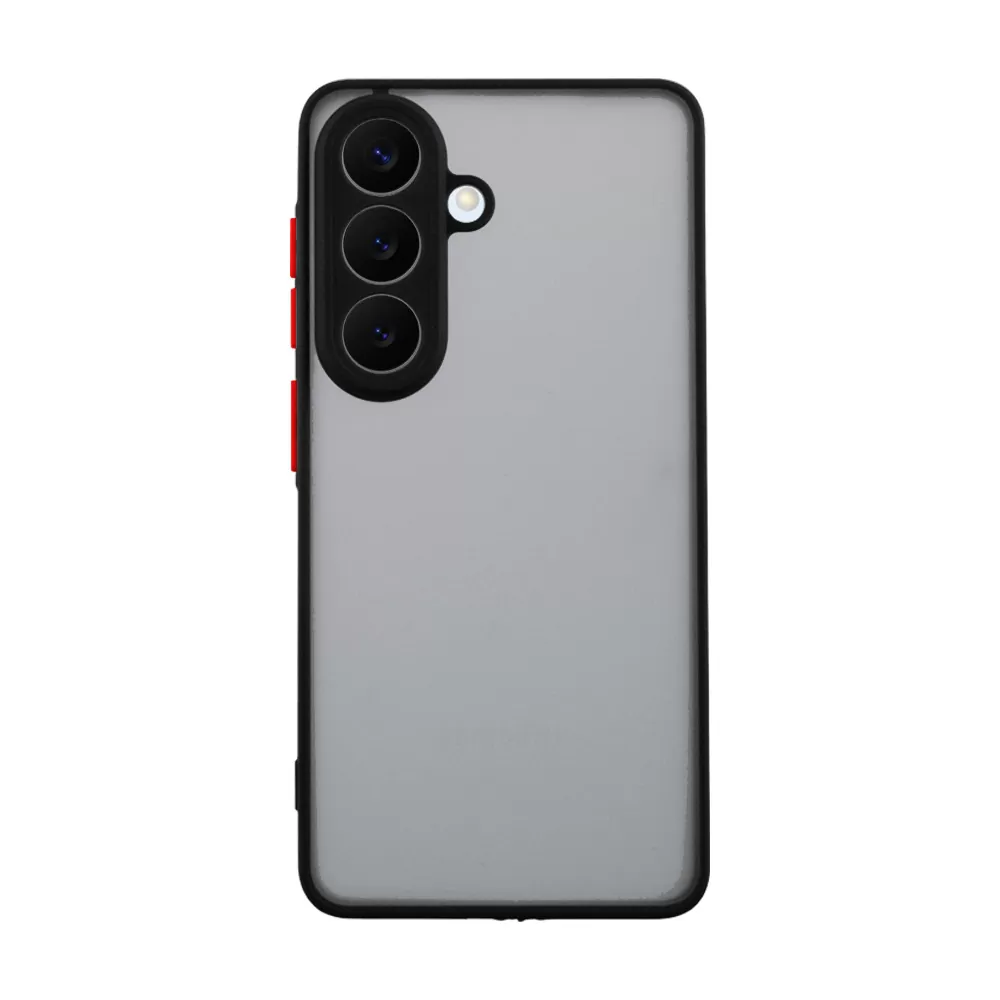 LIME HARDSHELL FUSION ΘΗΚΗ SAMSUNG S26 5G 6.3in  FULL CAMERA PROTECTION BLACK WITH RED KEYS - Image 6