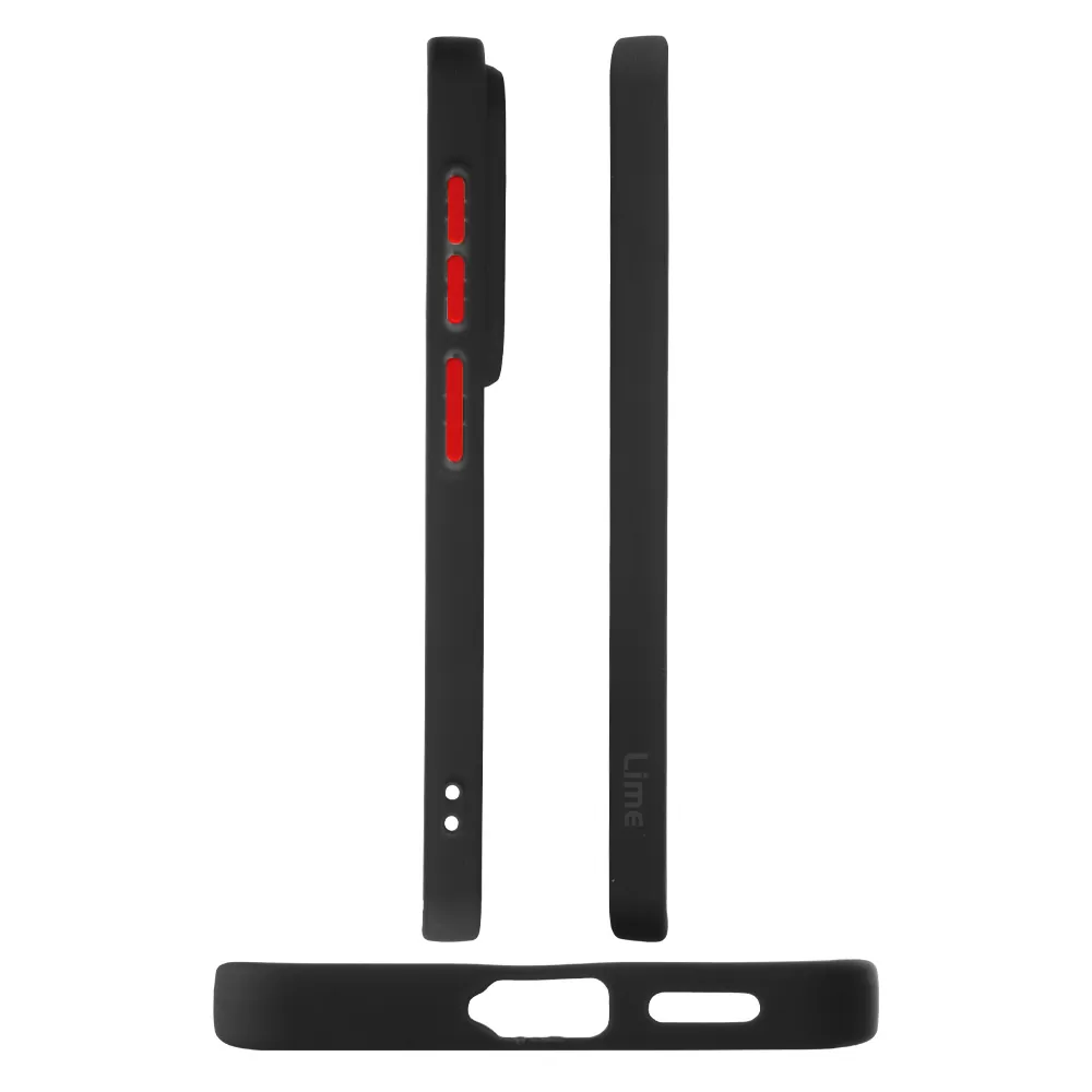LIME HARDSHELL FUSION ΘΗΚΗ SAMSUNG S26 5G 6.3in  FULL CAMERA PROTECTION BLACK WITH RED KEYS - Image 5