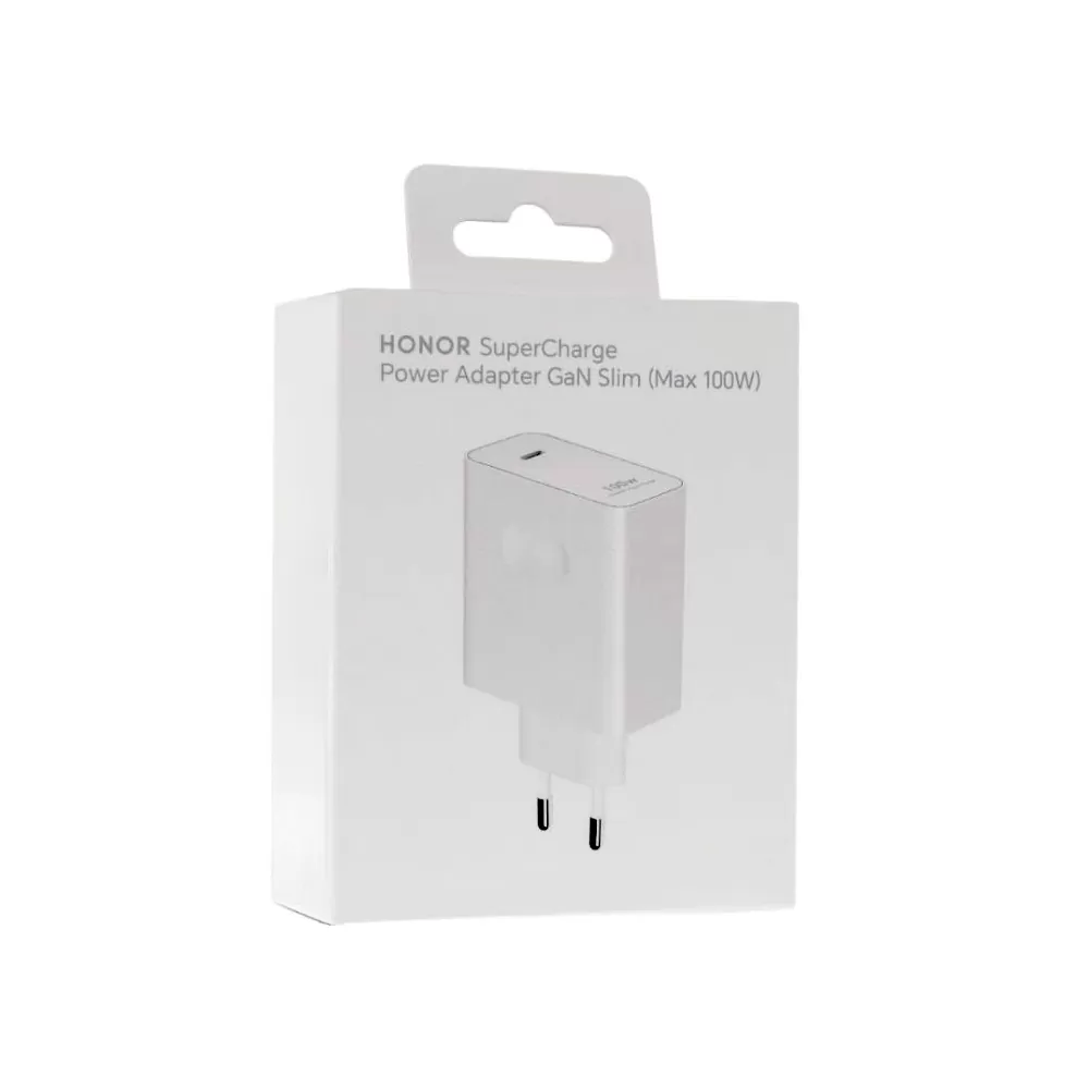 TRAVEL HONOR HN-200500EP2 GAN SUPER CHARGE USB-C 5V/3A 9V/3A 12V/5A 15V/5A 20V/5A 100W  +USB-C 6A WHITE PACKING OR - Image 2