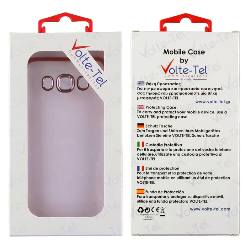 VOLTE-TEL ELECTROPLATING ΘΗΚΗ IPHONE SE 2022/IPHONE SE 2020/IPHONE 8/7 4.7" FACEPLATE  ROSE GOLD - Image 2