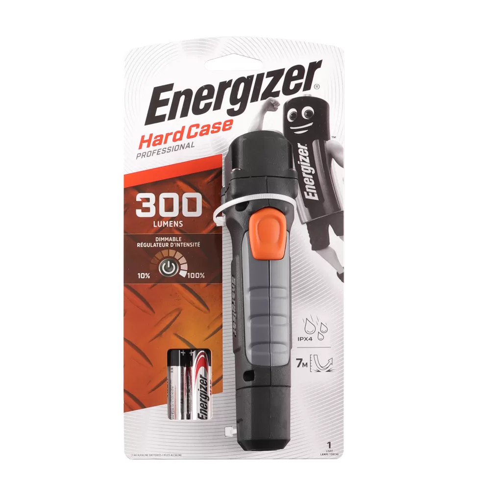 ENERGIZER ΦΑΚΟΣ ΧΕΙΡΟΣ ΜΠΑΤΑΡΙΑΣ SIZE R6/AA X 2 LED  ΚΑΟΥΤΣΟΥΚ 300LM IPX4 ΜΑΥΡΟ
