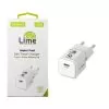 LIME TYPE C MINI GAN PD 3.0 SUPER FAST TRAVEL LGC25W 5V 4.0A/ 9V 2.77A/ 12V 2.08A 25W WHITE