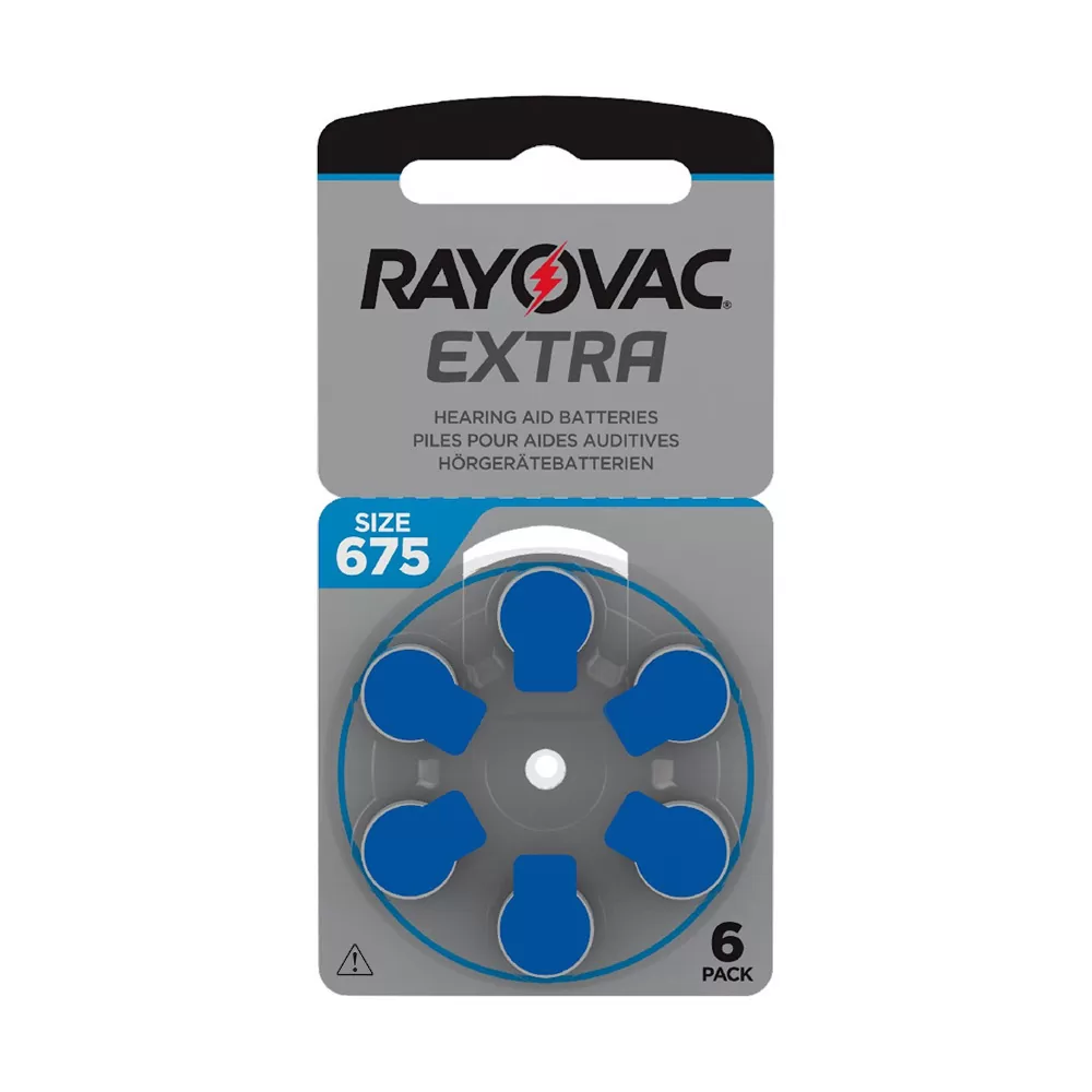 RAYOVAC ΜΠΑΤΑΡΙΕΣ ΑΚΟΥΣΤΙΚΩΝ ΒΑΡΗΚΟΪΑΣ 675 EXTRA ADVANCED PR675/PR44/ZA675 1.45V 650mAh 6/BLISTER