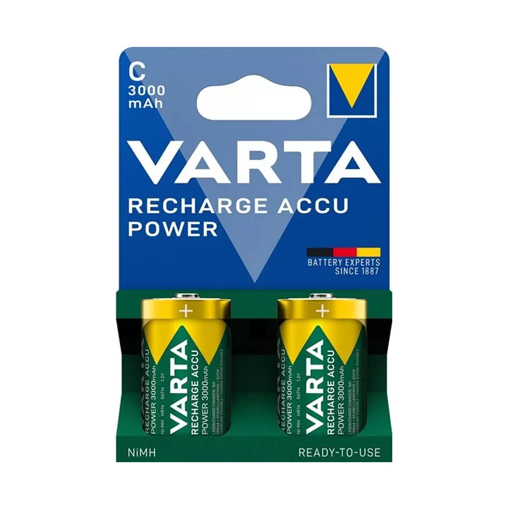 VARTA RECHARGE ACCU POWER READY-TO-USE ΜΠΑΤΑΡΙΕΣ ΕΠΑΝΑΦΟΡΤΙΖΟΜΕΝΕΣ C/HR14 1.2V 3000mAh Ni-MH 2/BLISTER
