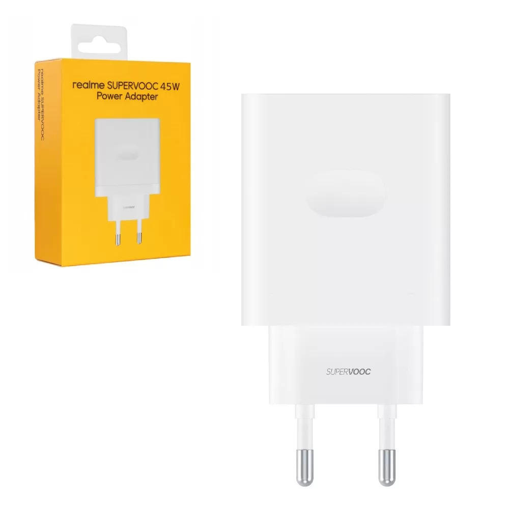 TRAVEL REALME VCB4JAEH USB A 5V/2A 11V/4.1A 45W WHITE ORIGINAL SERVICE PACK