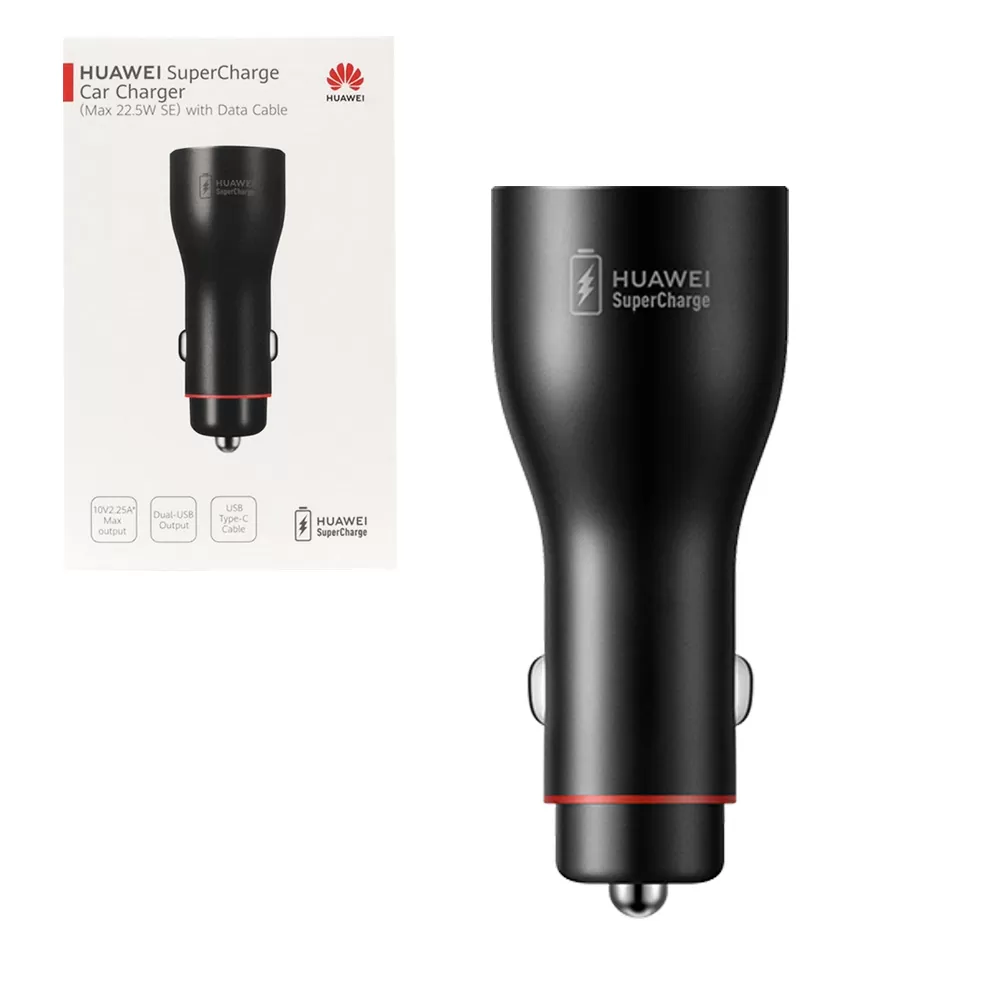 ΦΟΡΤΙΣΤΗΣ ΑΥΤΟΚΙΝΗΤΟΥ DUAL HUAWEI CP36 USB-A 5V/2A 10W+USB-A 5V/2A 9V/2A 10V/2.25A 22.5W BLACK PACKING OR
