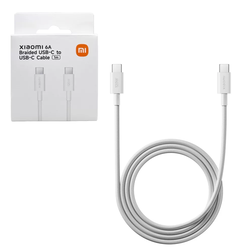 XIAOMI BHR087KGL USB-C TO TYPE C USB 2.0 ΦΟΡΤΙΣΗΣ-DATA 120W 6A 1.0m WHITE PACKING OR