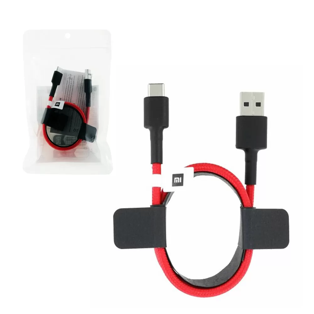XIAOMI SJV4110GL USB-A TO TYPE C USB 2.0 ΦΟΡΤΙΣΗΣ-DATA 18W 2A 1.0m BRAIDED RED PACKING OR