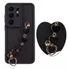 VOLTE-TEL SILICON TPU WITH STRAP ΘΗΚΗ SAMSUNG S26 ULTRA 5G 6.9in  FULL CAMERA PROTECTION BLACK WITH BLACK HEARTS