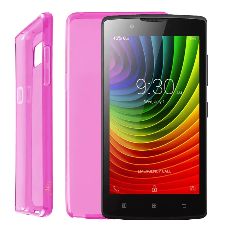 IDOL 1991 AIR SLIM TPU ΘΗΚΗ LENOVO A1000 4.0in ΔΙΑΦΑΝΗ ΡΟΖ