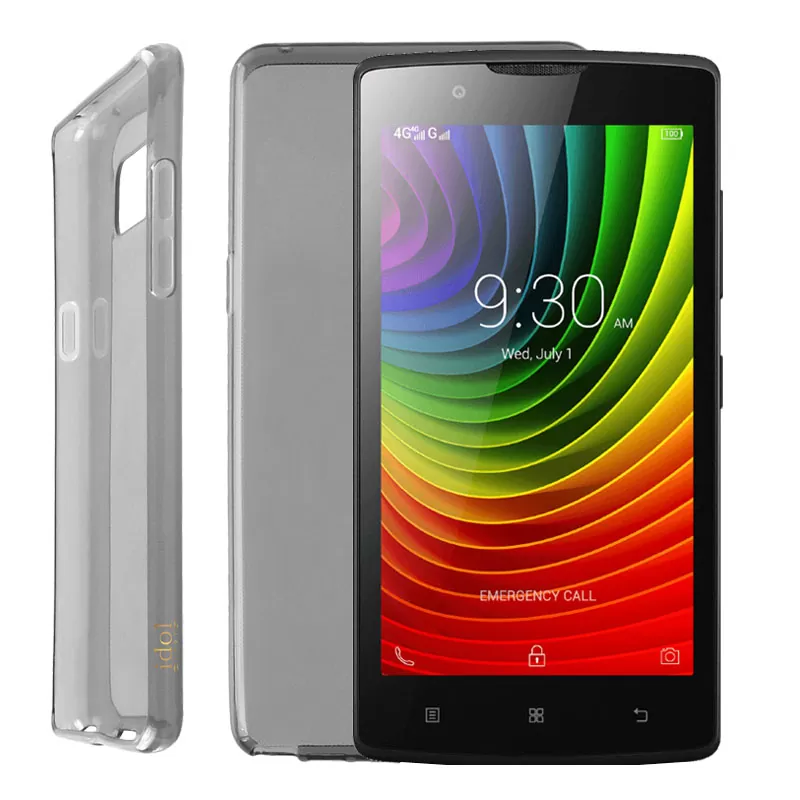 IDOL 1991 AIR SLIM TPU ΘΗΚΗ LENOVO A1000 4.0in ΔΙΑΦΑΝΗ ΓΚΡΙ