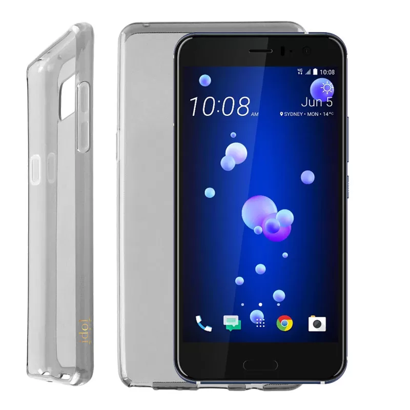 IDOL 1991 AIR SLIM TPU ΘΗΚΗ HTC U11 5.5in ΔΙΑΦΑΝΗ ΓΚΡΙ