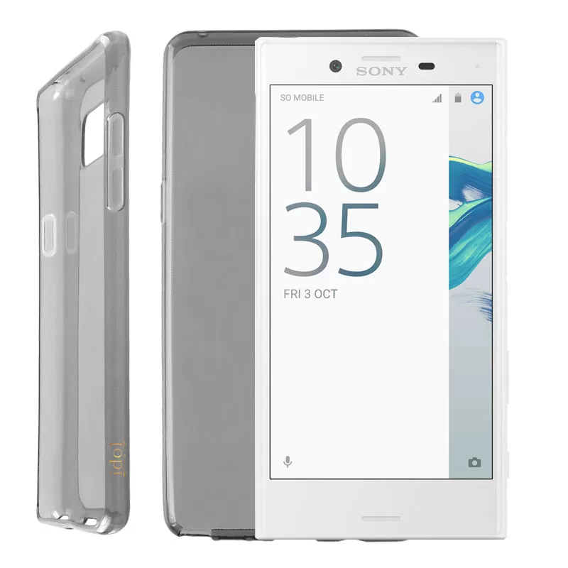 IDOL 1991 AIR SLIM TPU ΘΗΚΗ SONY XPERIA X COMPACT 4.6in ΔΙΑΦΑΝΗ ΓΚΡΙ