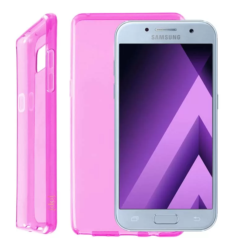 IDOL 1991 AIR SLIM TPU ΘΗΚΗ SAMSUNG A3 2017 A320 4.7in ΔΙΑΦΑΝΗ ΡΟΖ