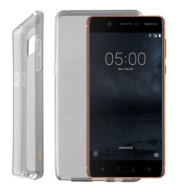 IDOL 1991 AIR SLIM TPU ΘΗΚΗ NOKIA 5 5.2in ΔΙΑΦΑΝΗ ΓΚΡΙ